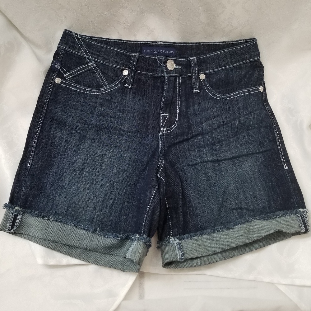 Rock Republic Bumpershoot Dark Denim Shorts